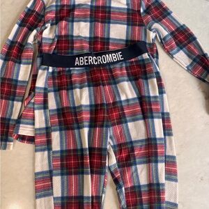 Abercrombie Kids Red and Blue Plaid Pajama Set